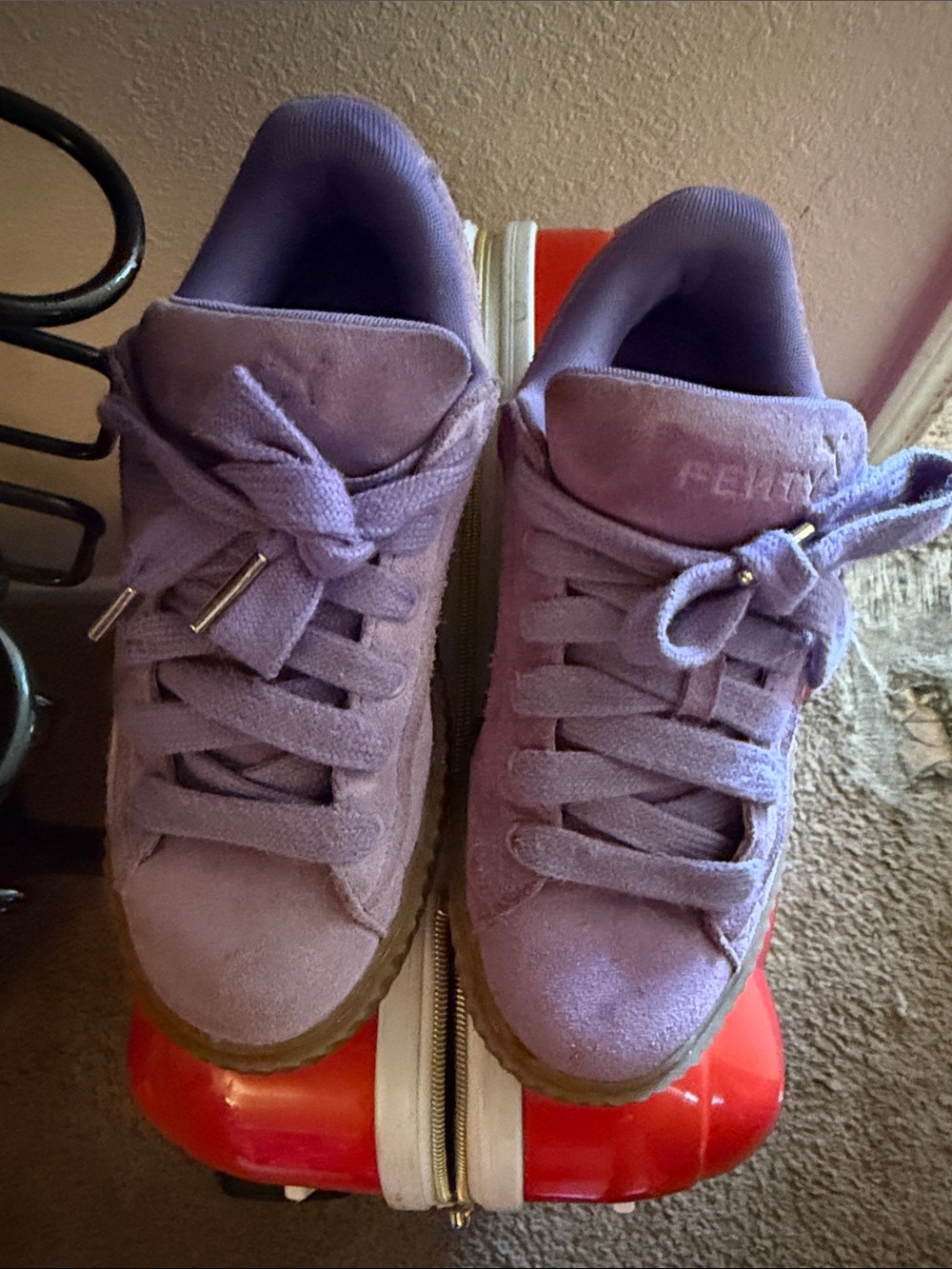 PUMA Women's Suede Platform Sneaker in Lavender